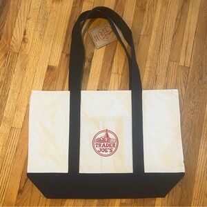 Trader Joe's Large Navy Canvas Tote Bag